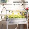 White Elevated Garden Box with Greenhouse Cover & Drainage Hole